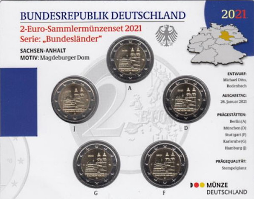 2021 germany 2 euro bu - x, €
