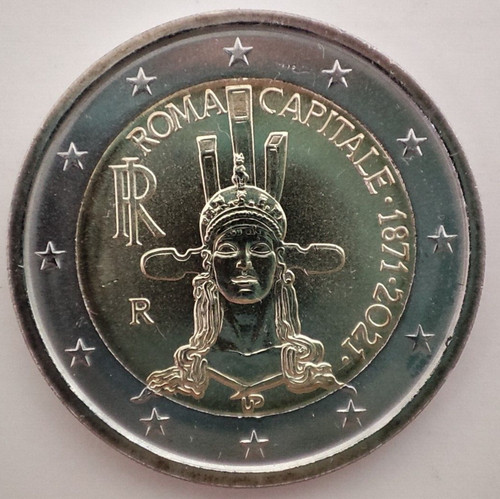 Italy euro coin 2021 roma - 2, "roma