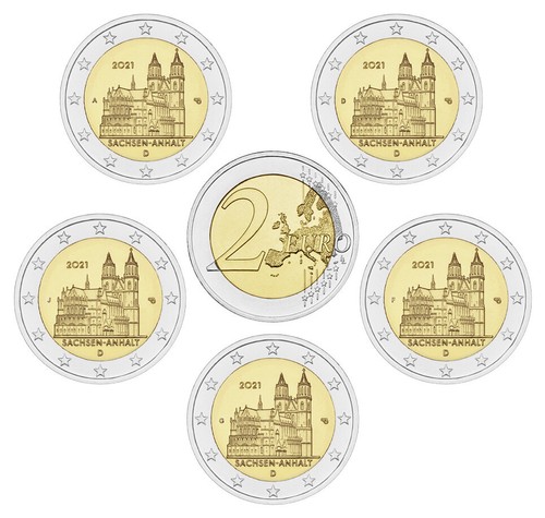 Germany 2021 unc coin euro - unc,